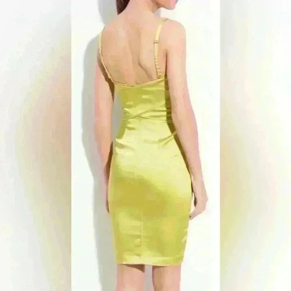 Vera Wang Lavender Label Satin Mini Dress Sweetheart Neckline Detachable Straps - Picture 3 of 6